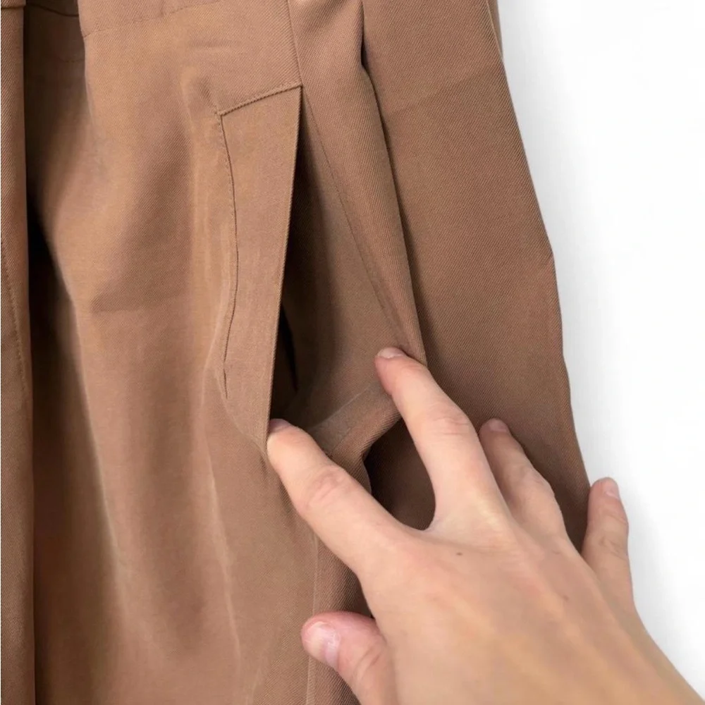 NWT! Lane Bryant Trench Twill Utility Duster Jacket 14/16‎ Brown Lightweight